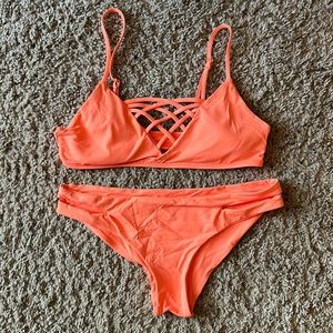 Hurley orange swim suit